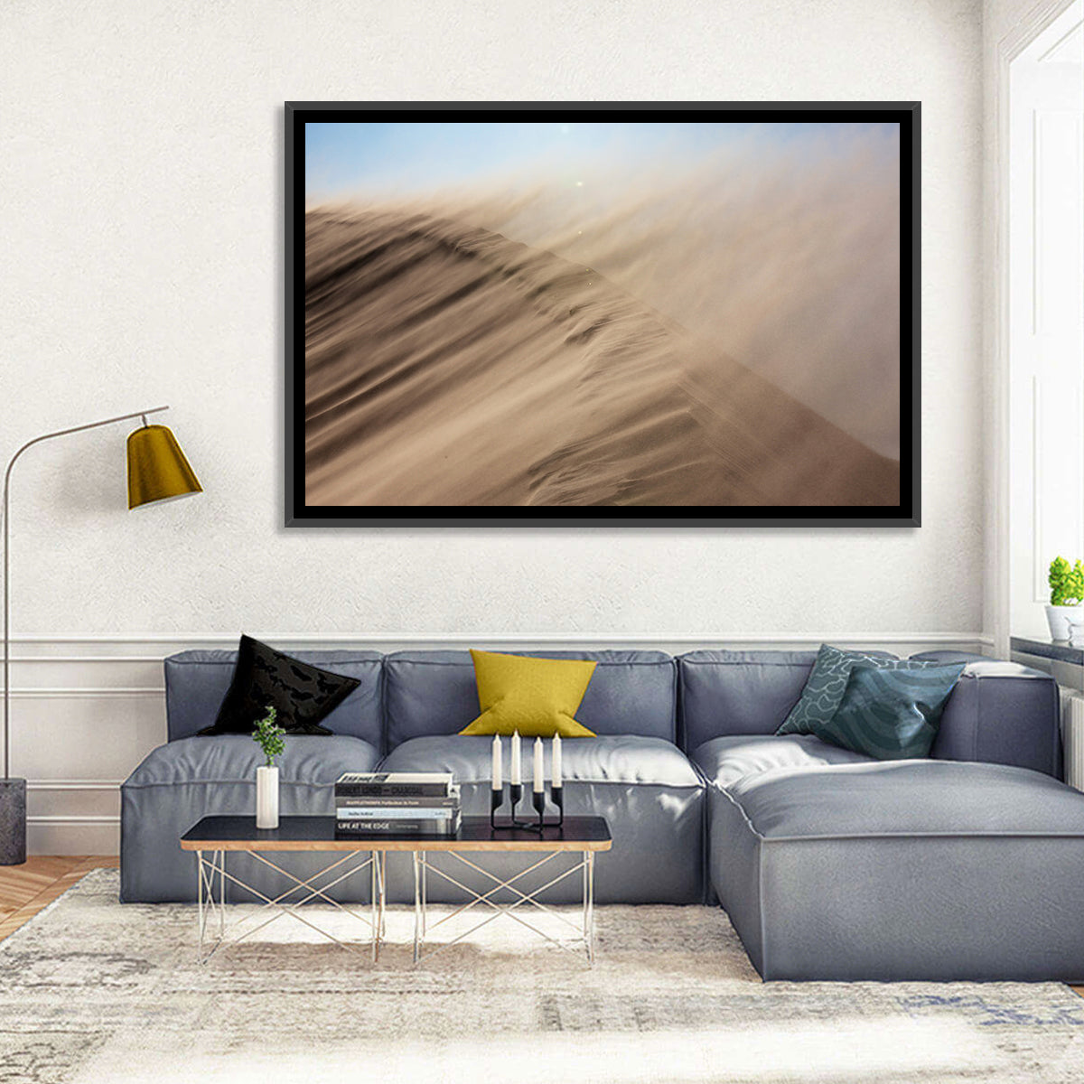 Sandstorm Over Dune Wall Art in a room, landscape