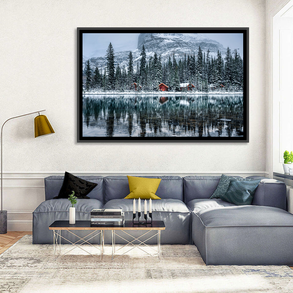 Lake O Hara Winter Reflection Wall Art