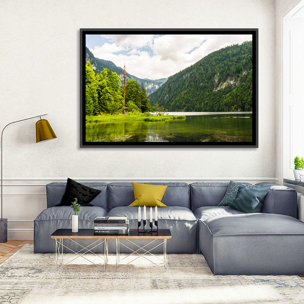 Maypole at Lake Toplitz Wall Art in a room, landscape
