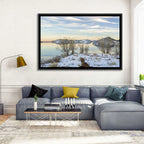 Horsetooth Reservoir Frozen Reflection Wall Art
