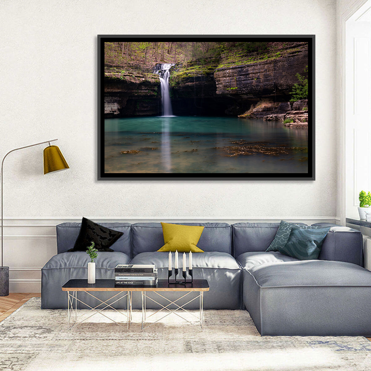 Mossy Cove Waterfall Wall Art