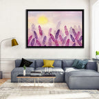 Sunlit Lavender Field Wall Art