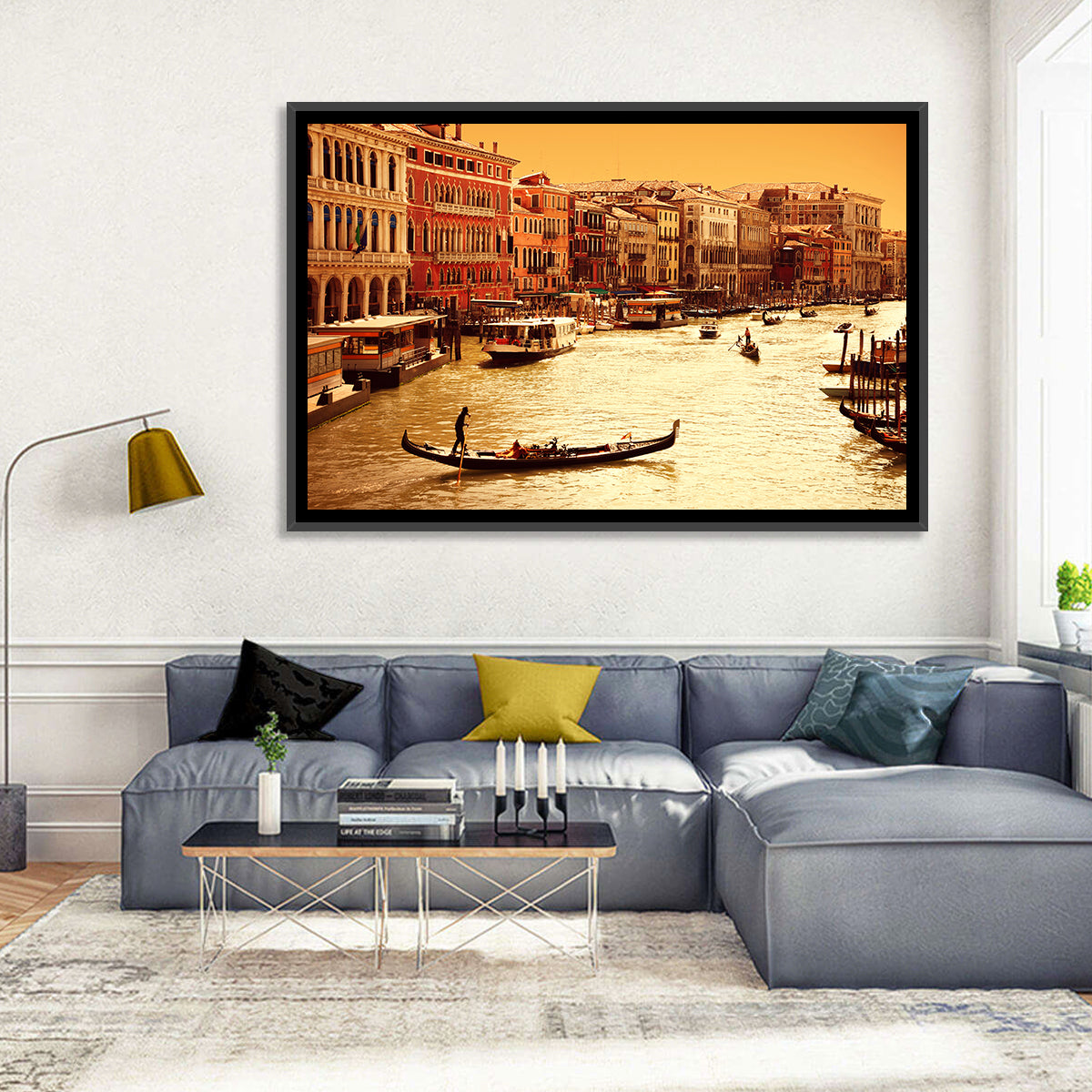 Grand Canal Gondola at Golden Hour Wall Art