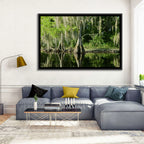 Bald Cypress and Great Blue Heron Wall Art