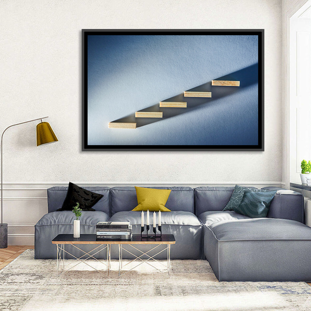 Five Wooden Steps Abstraction Wall Art