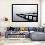 Misty Lake Jetty Wall Art
