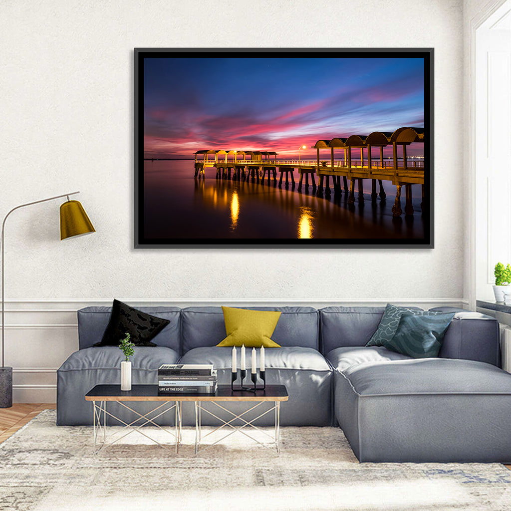 Twilight on Jekyll Island Pier Wall Art