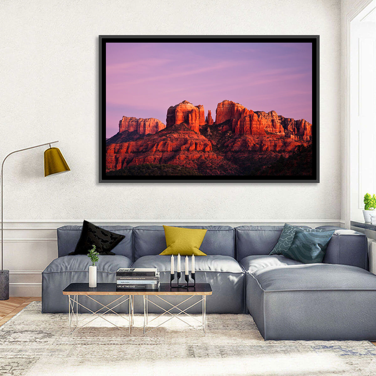 Cathedral Rock Sunset, Sedona Wall Art in a room, landscape