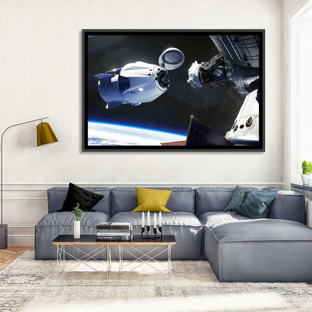 Crew Dragon Docking with Iss Wall Art