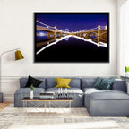Mill Avenue Bridge Night Reflections Wall Art