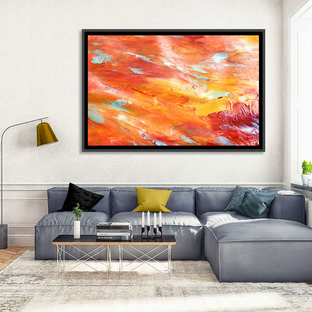 Sunfire Impasto Abstract Wall Art