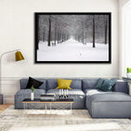 Snow Covered Park Lane Wall Art