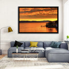 Lake Zurich Golden Sunset Wall Art