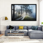 Foggy Forest Path Wall Art
