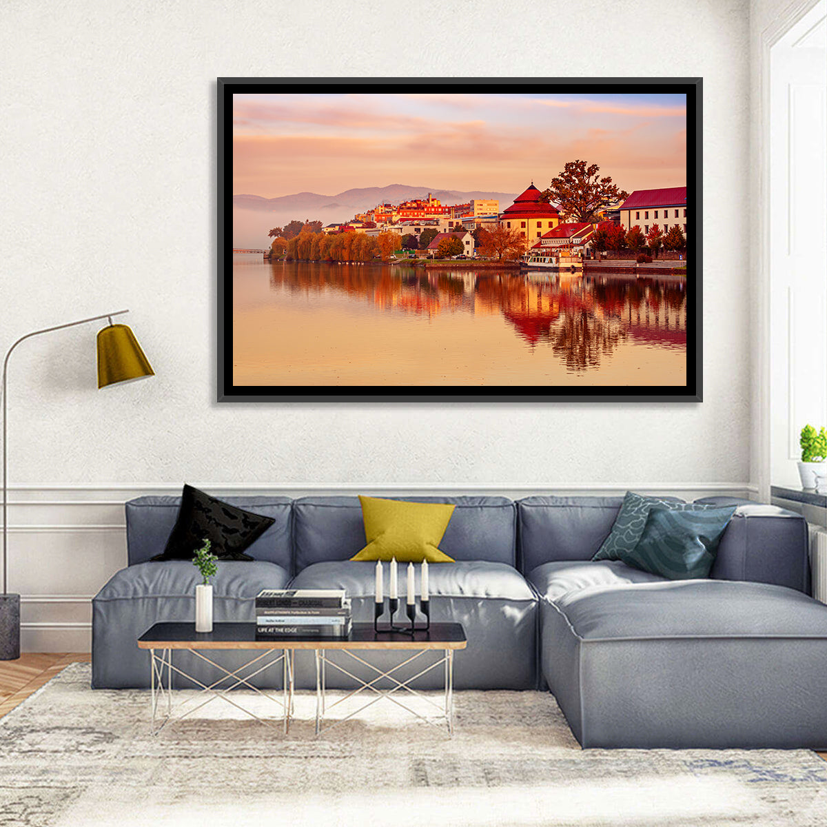 Svět Pond, Trebon Sunrise Wall Art in a room, landscape