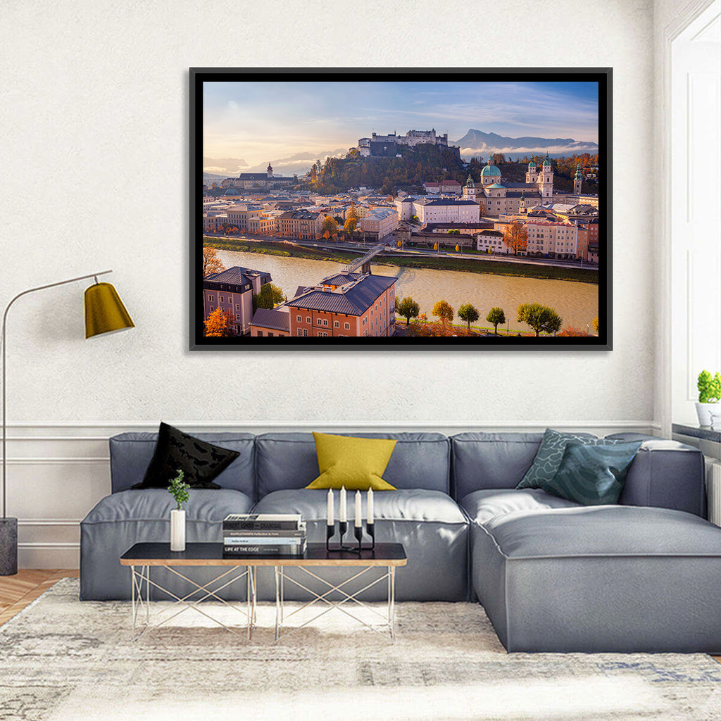 Salzburg Skyline at Golden Hour Wall Art