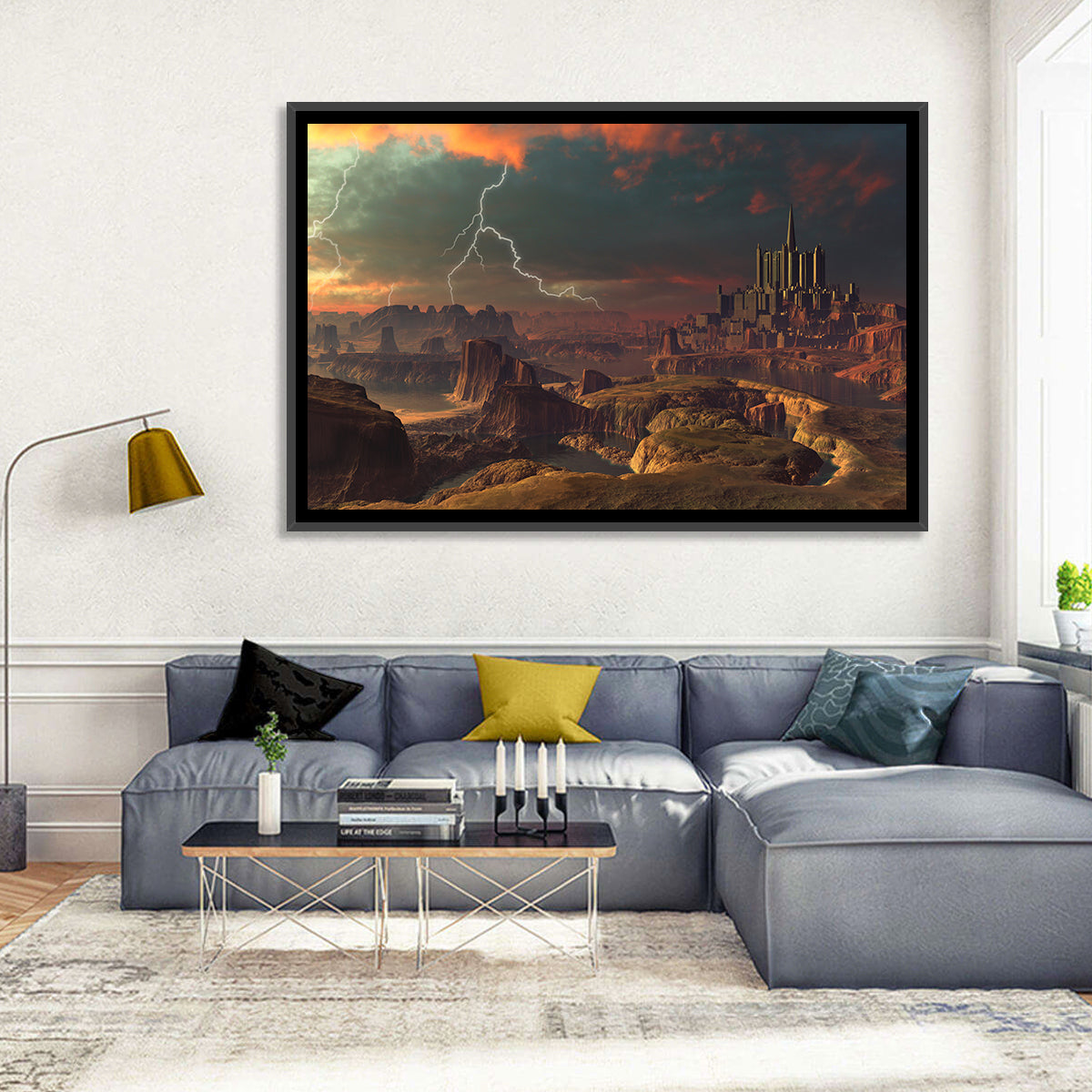 Alien City Storm Wall Art