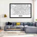 Berlin Street Network Map Wall Art
