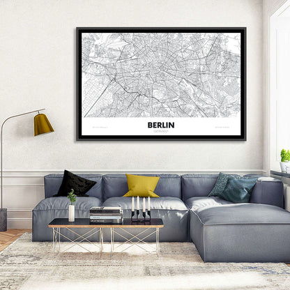 Berlin City Map Wall Art