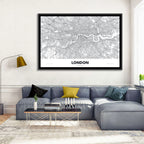 London River Map Wall Art