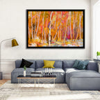 Autumn Birch Grove Painting Wall Art