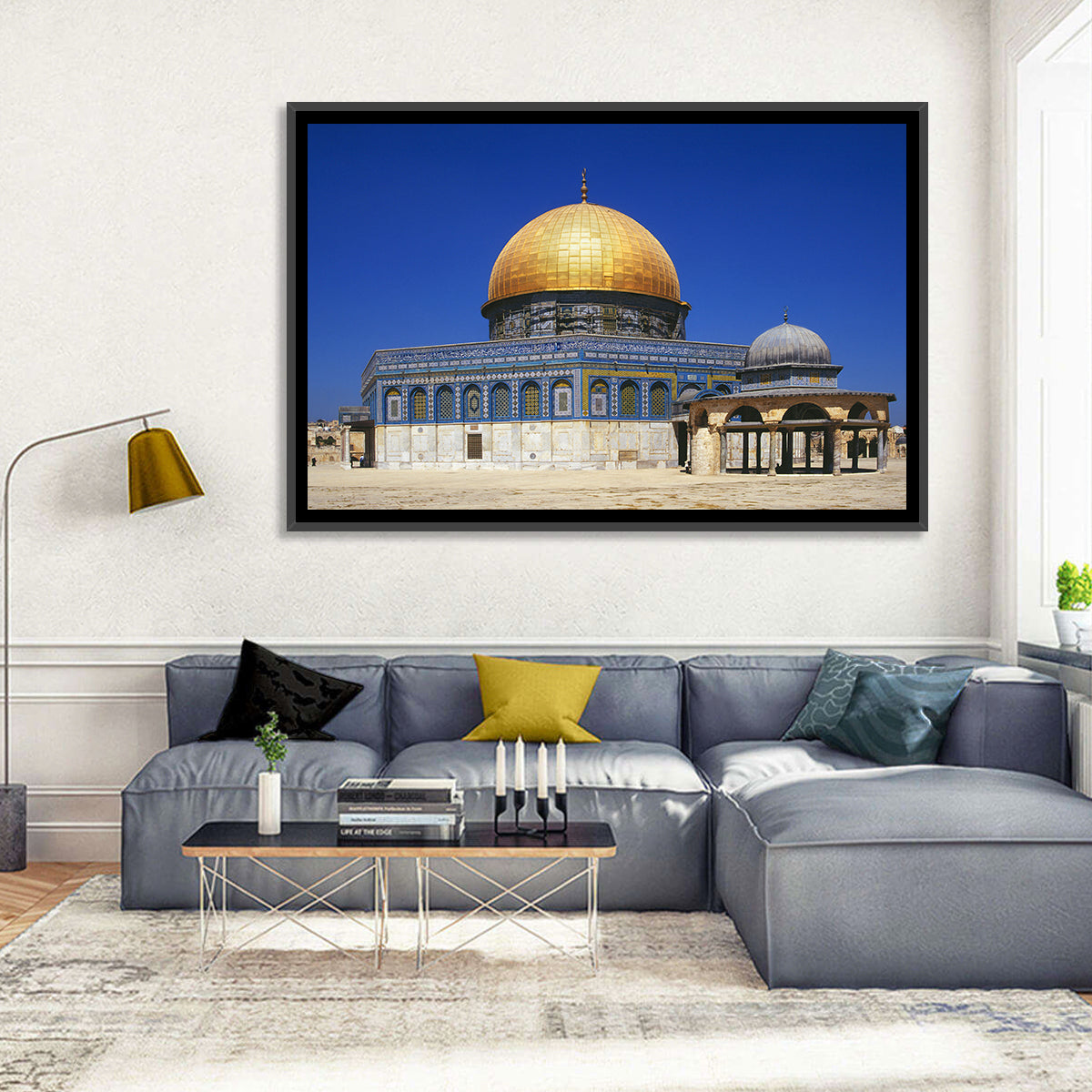 Golden Dome of the Rock, Jerusalem Wall Art in a room, landscape