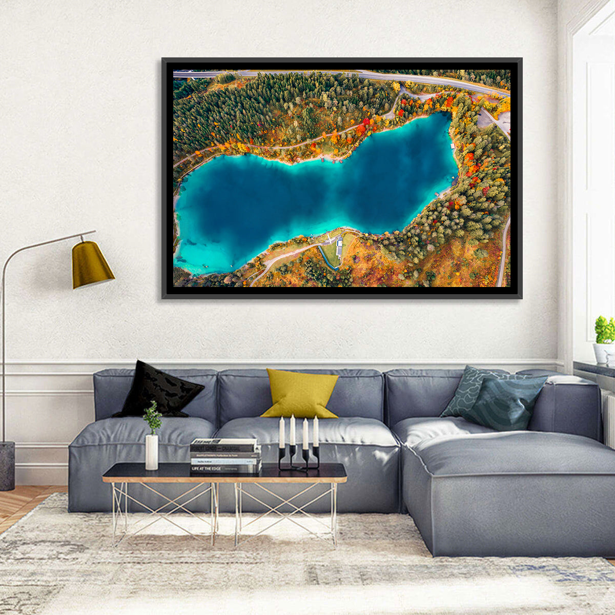 Urisee Lake Wall Art in a room, landscape