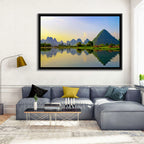 Yangshuo Reflection on Li River Wall Art