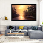 Windy Misty Forest Road Wall Art