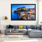 Parga Harbor at Dusk Wall Art