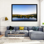 Peaceful River Sunset Wall Art