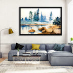 Misty Pine Stream Wall Art