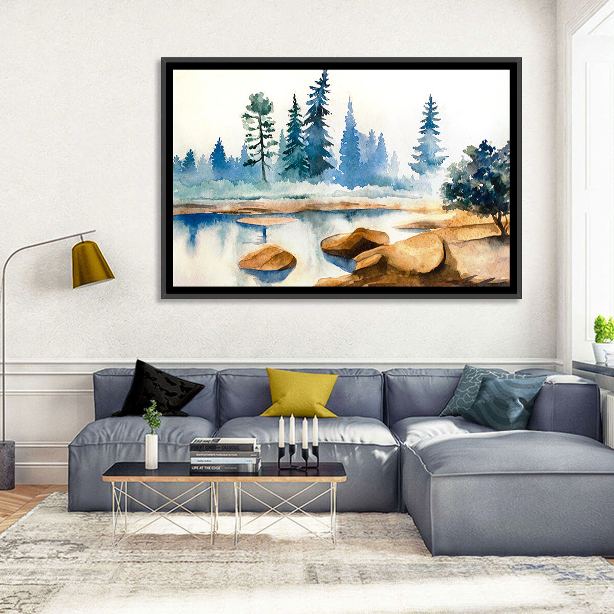 Misty Pine Stream Wall Art