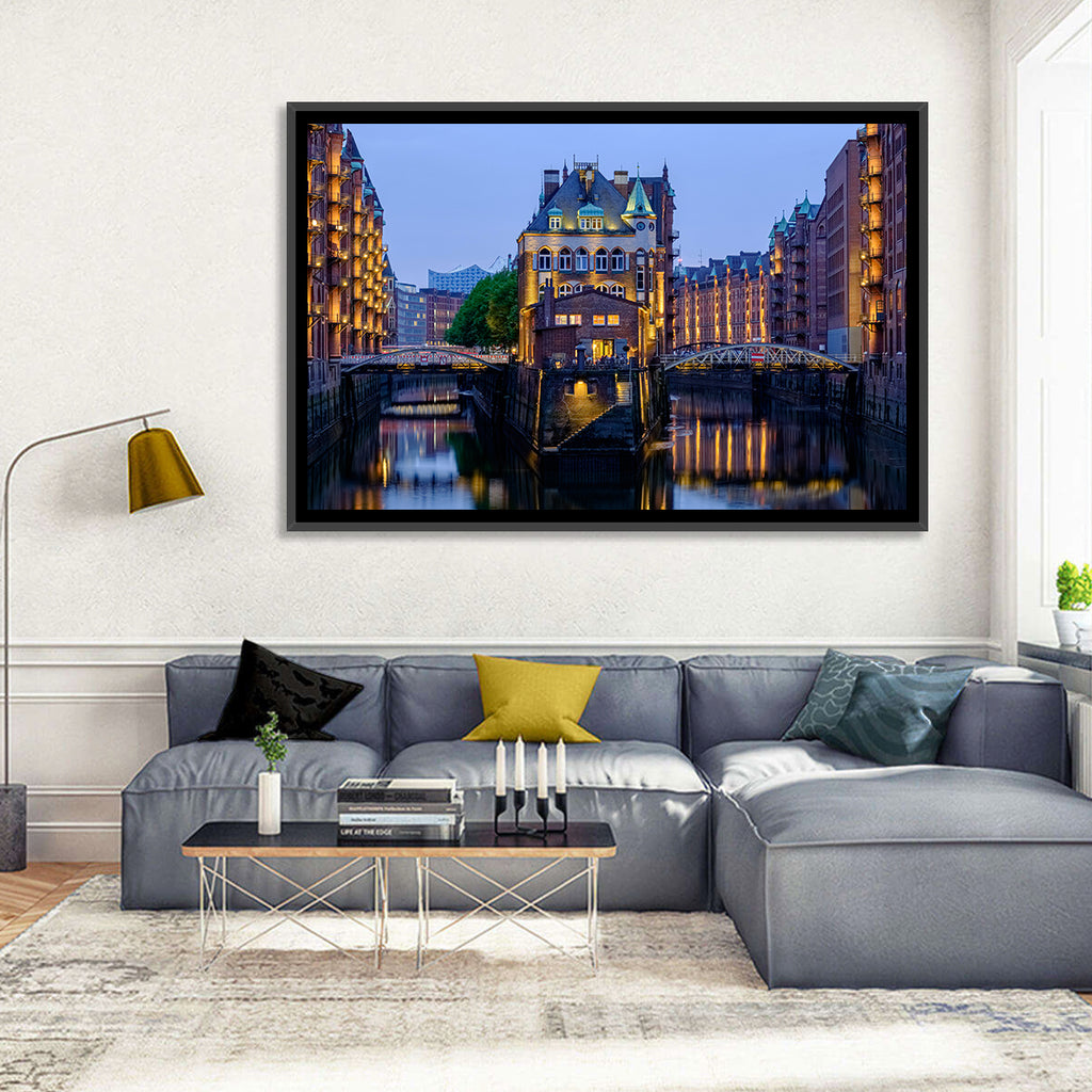 Wasserschloss Blue Hour Reflections Wall Art