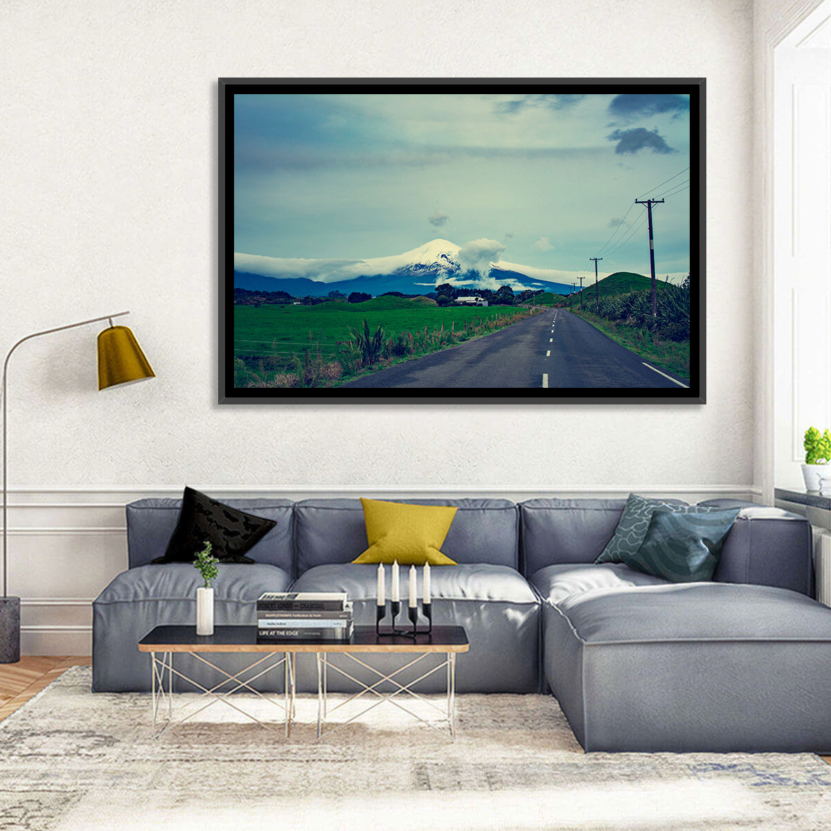 Empty Road to Mount Taranaki Wall Art