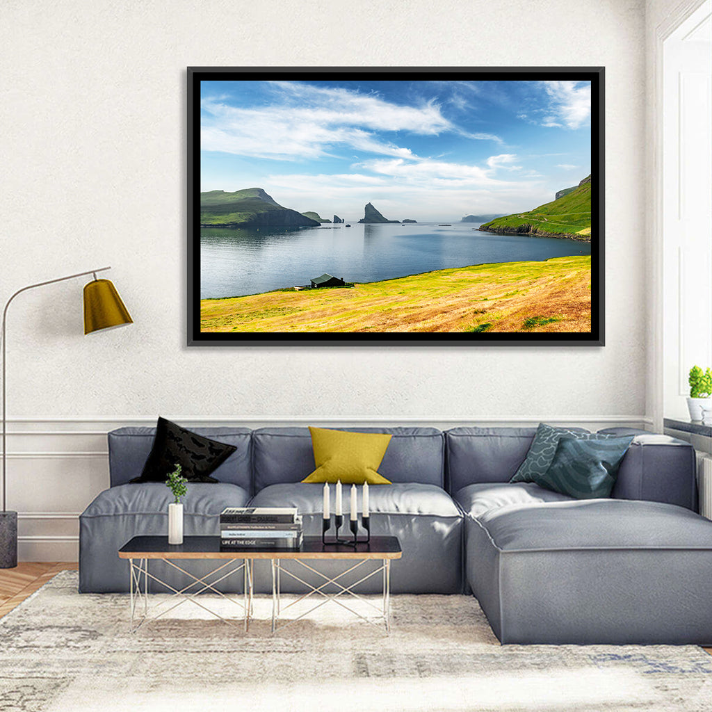Tindhólmur and Drangarnir Coastal Bay Wall Art