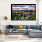 Zähringen Bridge at Twilight, Fribourg Wall Art