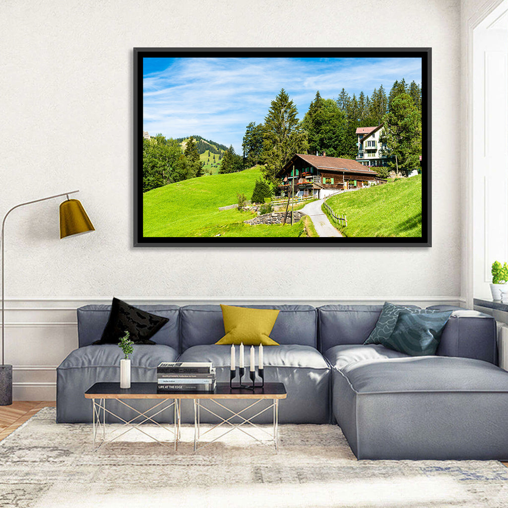 Wengen Alpine Chalet Path Wall Art