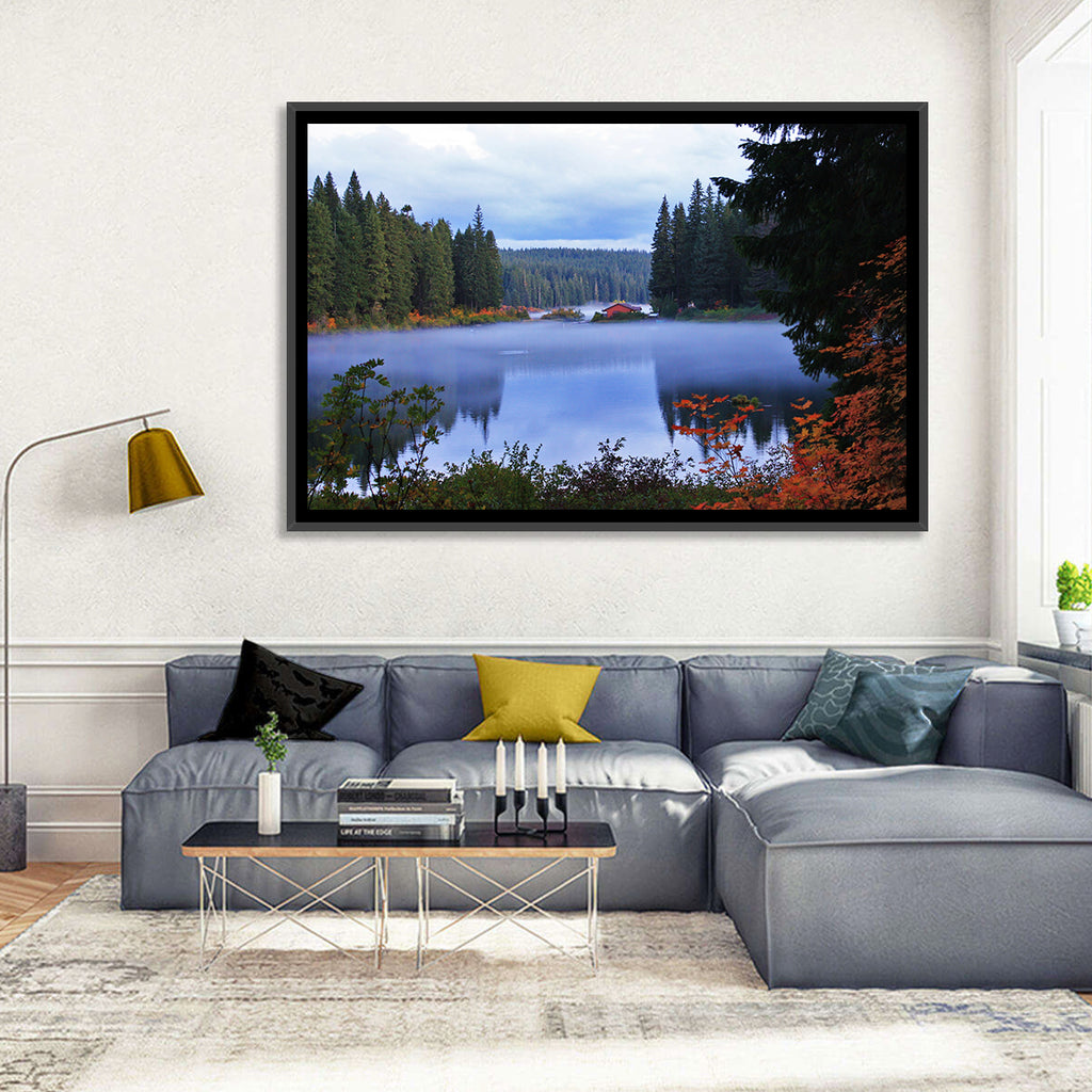 Lynn County Lake Cabin Reflection Wall Art