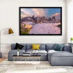Sydney Harbour Bridge at Golden Twilight Wall Art