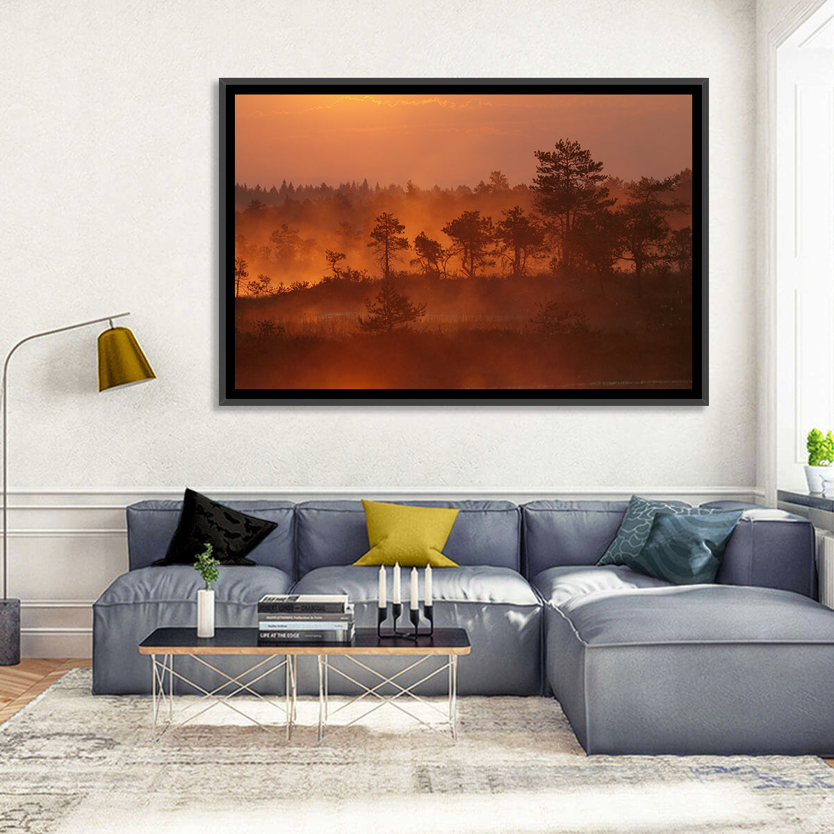 Kakerdaja Bog at Sunrise Wall Art in a room, landscape