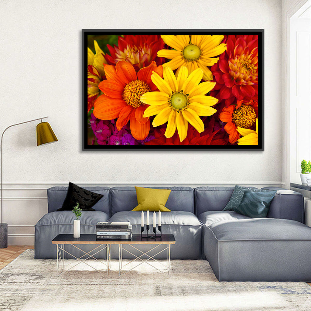 Fresh Autumn Flowers Wall Art
