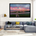 Mobile Bay Causeway at Dusk Wall Art