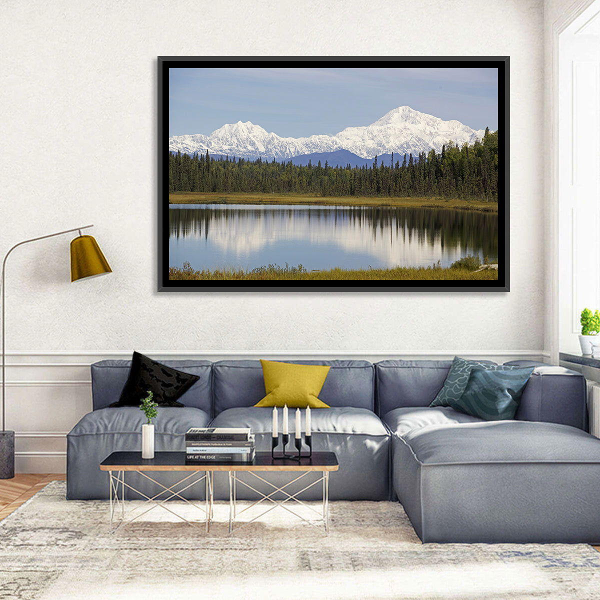 Denali Reflection Wall Art in a room, landscape