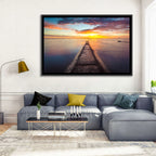 Stone Pier to Glowing Horizon Wall Art