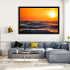 Sunset Fisherman Wall Art
