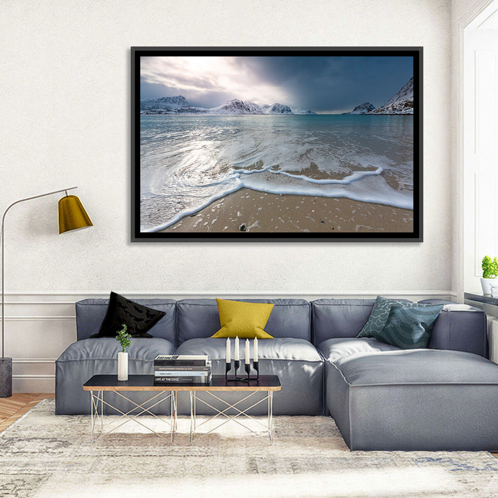 Haukland Beach Winter Light Wall Art