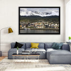 Ushuaia Harbor and Snowcapped Mountains Wall Art