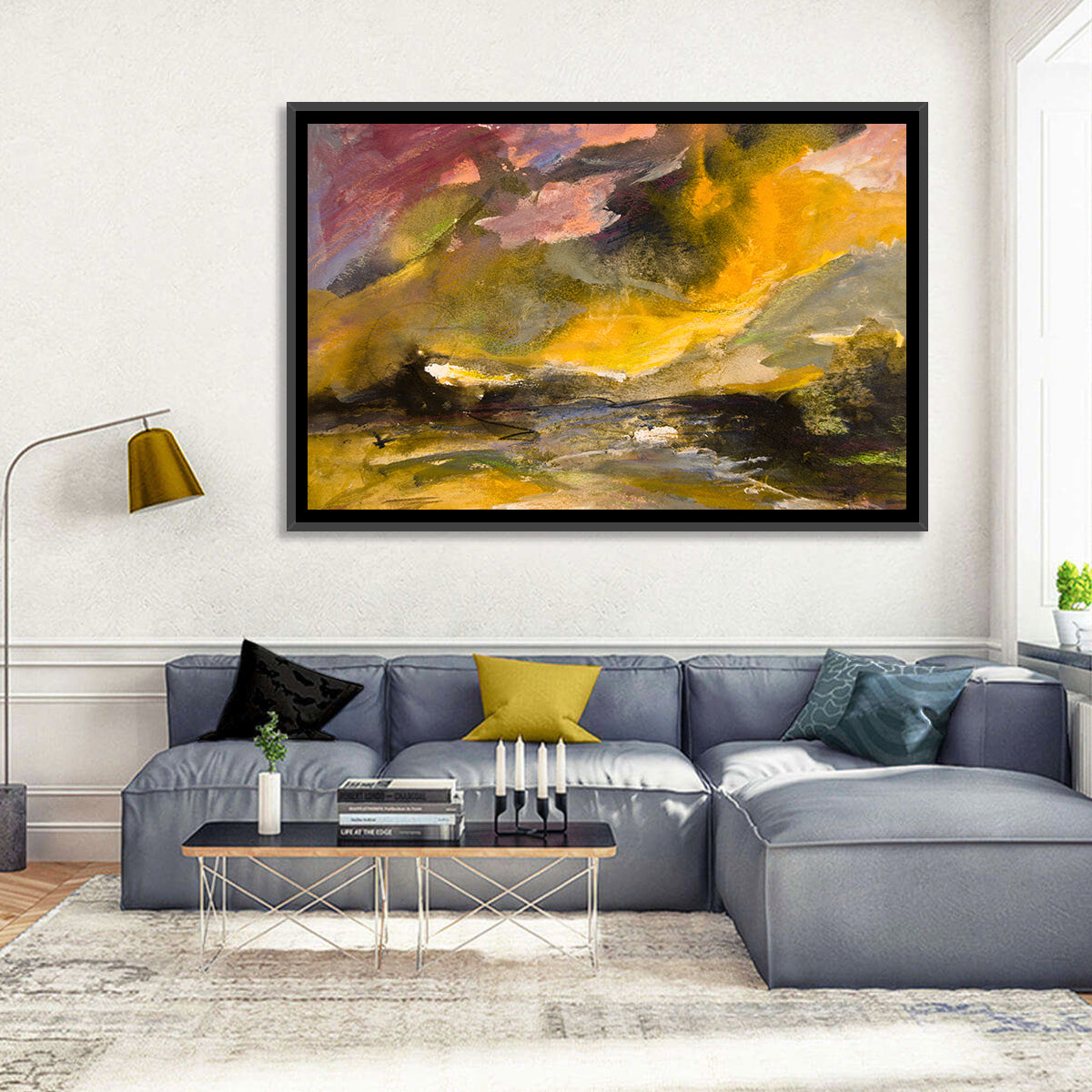 Coastal Storm Over Distant Water Wall Art