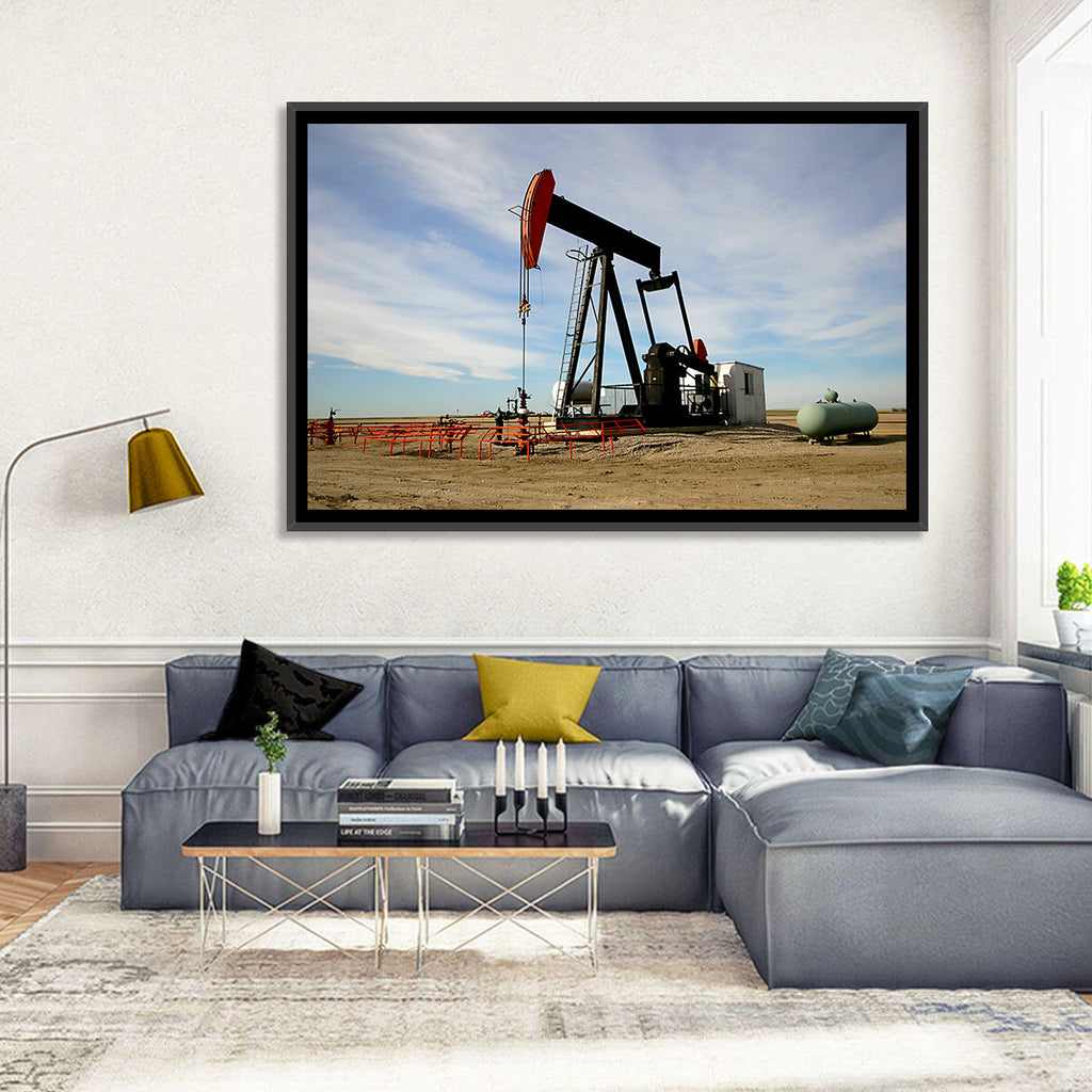 Pump Jack with Storage Tank Wall Art